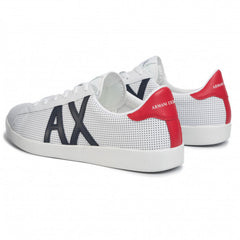 Armani Exchange Men?s Sneakers Optic White/Navy/Red Sneaker