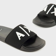 Slider slippers with logo Black/Op-White