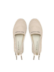 Armani Exchange Women’s Espadrilles – Beige Canvas Slip-On Shoes