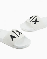 Slider slippers with logo Off-White/Black