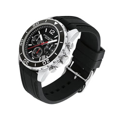 KENT CHRONOGRAPH BLACK SILICON STRAP MEN'S WATCH 14602565