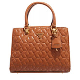 Guess Handbag Elenia Girlfriend Satchel Cognac QB867706 Guess