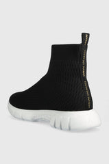 Armani Exchange Women’s Sneakers – Black Mesh Detail Sneaker
