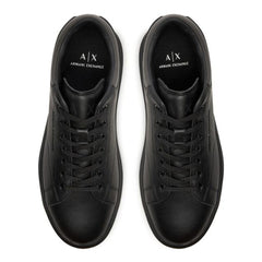 Armani Exchange Men’s Sneakers Leather Lace-Up Black