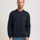 Armani Exchange men’s deep navy knitted pullover da uomo