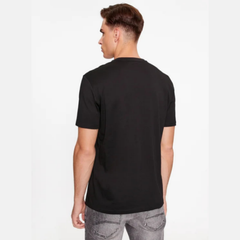 Armani Exchange black t-shirt da uomo regular fit in cotone