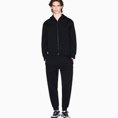 Armani Exchange men’s black shade gold cotton fleece jogger pants