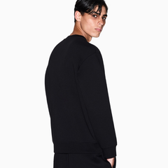 Armani Exchange men’s black shade gold crewneck cotton sweatshirt