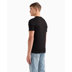 Armani Exchange black regular fit jersey t-shirt da uomo