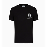 Armani Exchange black regular fit jersey t-shirt da uomo