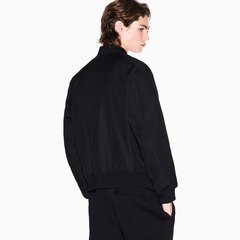 Armani Exchange men’s black bomber jacket in technical fabric