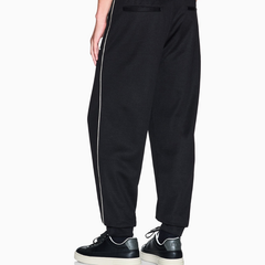 Armani Exchange men’s black jogger pants with contrast piping
