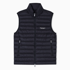 Armani Exchange men’s black full-zip sleeveless down vest