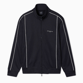 Armani Exchange men’s black full-zip sweatshirt with contrasting piping