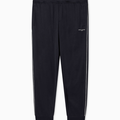Armani Exchange men’s black jogger pants with contrast piping