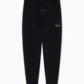 Armani Exchange men’s black shade gold cotton fleece jogger pants