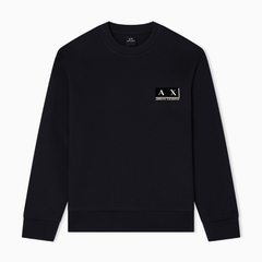 Armani Exchange men’s black shade gold crewneck cotton sweatshirt