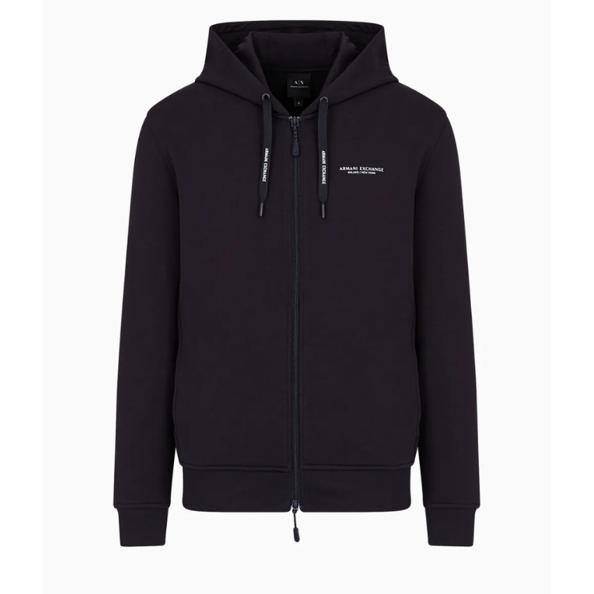 Armani Exchange men’s navy jersey sweatshirt 8NZM95 ZJKRZ da uomo