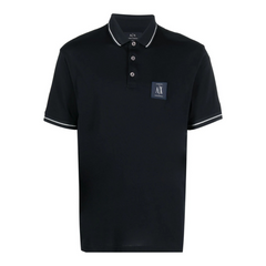 Armani Exchange men’s navy polo shirt in cotton