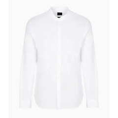 Armani Exchange white woven shirt 6RZC43 ZNXLZ da uomo slim fit