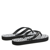 Armani Exchange women's flip-flops in black and optic white with bold logo branding