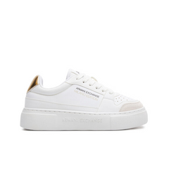 Armani Exchange Women’s Logo Sneakers – Black with Glossy Branding ARMANI EXCHANGE