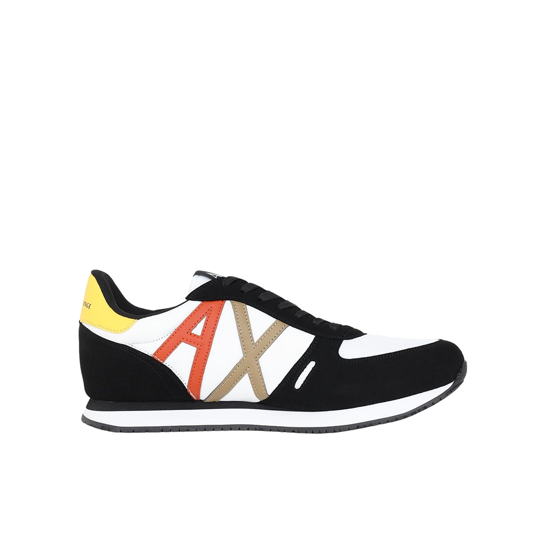 Armani Exchange Men’s Sneakers ECO-SUEDE Black Op White ARMANI EXCHANGE