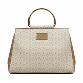 GUESS Jarson satchel bag in khaki (KHA) with structured design