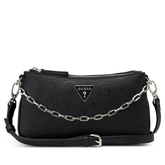 GUESS Tyrah mini crossbody top zip bag in black with adjustable strap