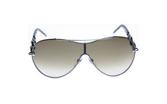 Gucci Light Brown Metal Gradient Tint Aviator Shield Sunglasses Gucci