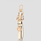 Guess wristlet keychain with logo strap and metal key ring for women