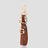 Guess wristlet keychain with logo strap and metal key ring for women
