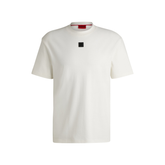 Hugo Dalile interlock-cotton white T-shirt, premium short-sleeved crew neck