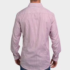 Kenneth Cole Men Shirt-RED STRIPES Kenneth Cole