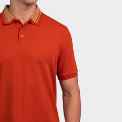 Kenneth Cole Polo Shirt-BURNT ORANGE Kenneth Cole