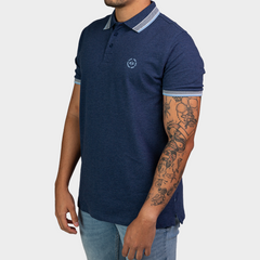 Kenneth Cole Polo Shirt-Denim Blue Kenneth Cole