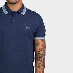 Kenneth Cole Polo Shirt-Denim Blue Kenneth Cole