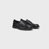 Leather loafers with penny trim
