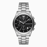 Men’s chronograph stainless steel watch with metal bracelet