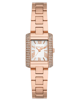 Michael Kors Mini Emery MK7512 women?s pavé watch with rose gold-tone finish
