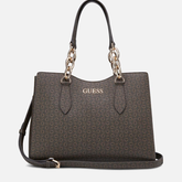 Millport satchel bag in natural with structured design and top handles
