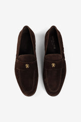 Roberto Cavalli Men Shoes Logo-plaque suede loafers 18752-B