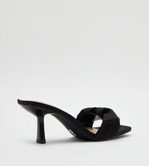 Steve Madden Women-TRULEY BLACK SATIN Sandal - Noor's 1975