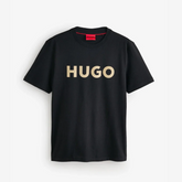 HUGO DULIVIO MEN'S BLACK REGULAR-FIT LOGO T-SHIRT Hugo Boss