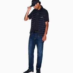 Armani Exchange Men’s Full-Zip Sleeveless Down Vest – Deep Navy