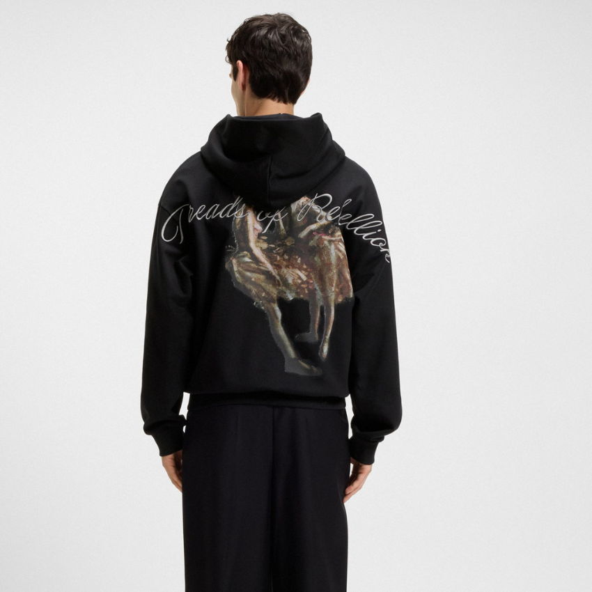 HUGO x APOH Oversized Cotton Terry Hoodie – Dabilano Ballerina Artwork Hugo Boss
