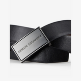 Armani Exchange Men's Belt 951183 CC525 16520 black reversible in leather