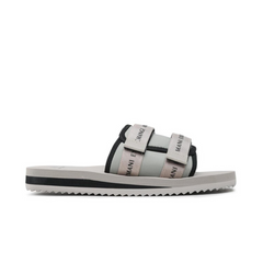 Armani Exchange Men’s Slides Fog Grey Textured Comfort