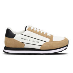 Armani Exchange Men's Suede Sneakers BEIGE/WHITE