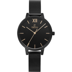 Obaku Liv Charcoal Watch V209LXBBMB